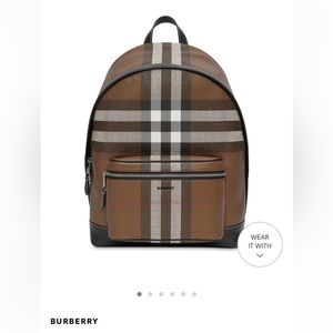 Burberry Check and Leather Bookbag
